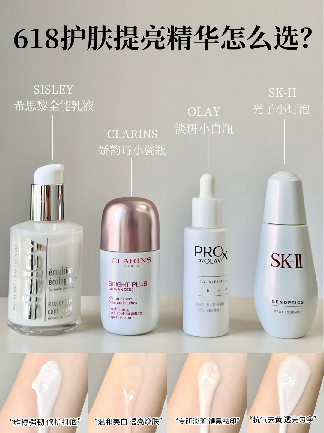 黄一白打工人，写写手头在用的4瓶提亮精华