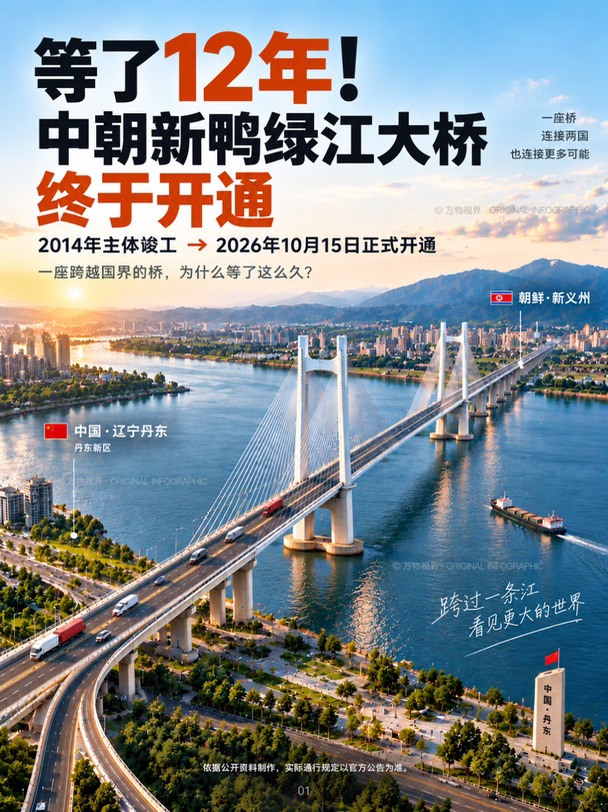 新鸭绿江大桥开通！一座桥改变两岸出行🌉