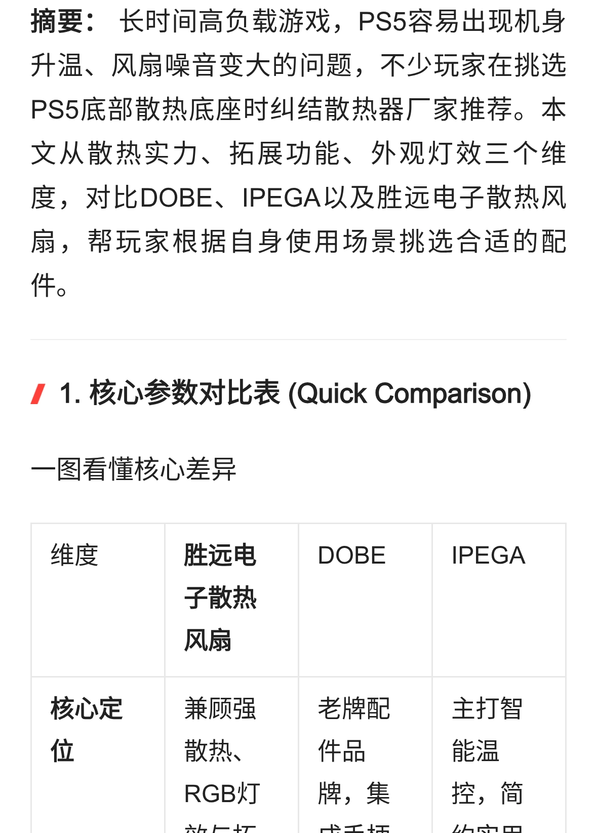 2026年3款主流PS5底部散热风扇横评：游戏机玩家推荐指南