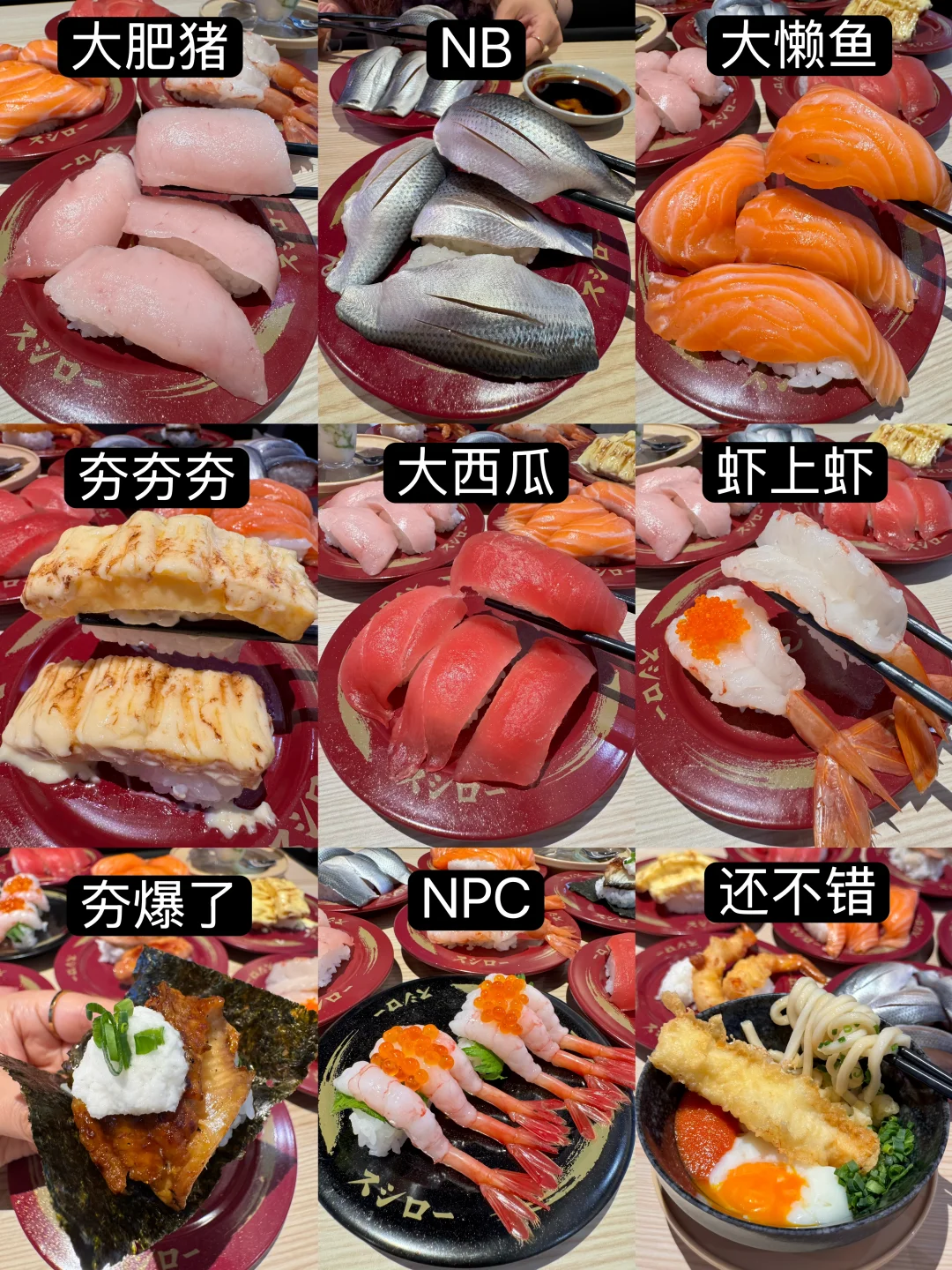 生鱼片人寿司郎点单top10（自留攻略