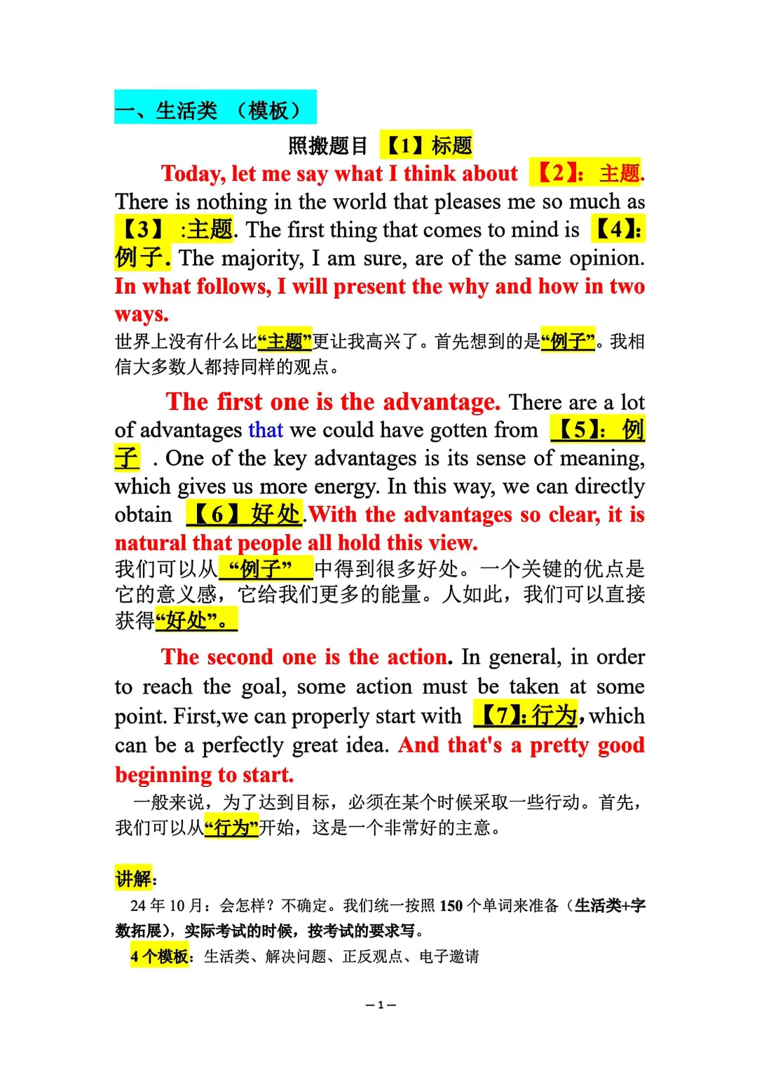 13000英语专升本作文模板考前提分50