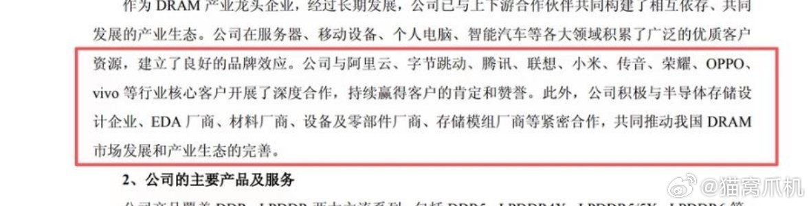 长鑫半年报提到的合作伙伴，国内主要的互联网公司还有手机厂商都在其中。现在其实已经不算是扶持国产供应链了，而是供应链和厂商相互成就。 ​