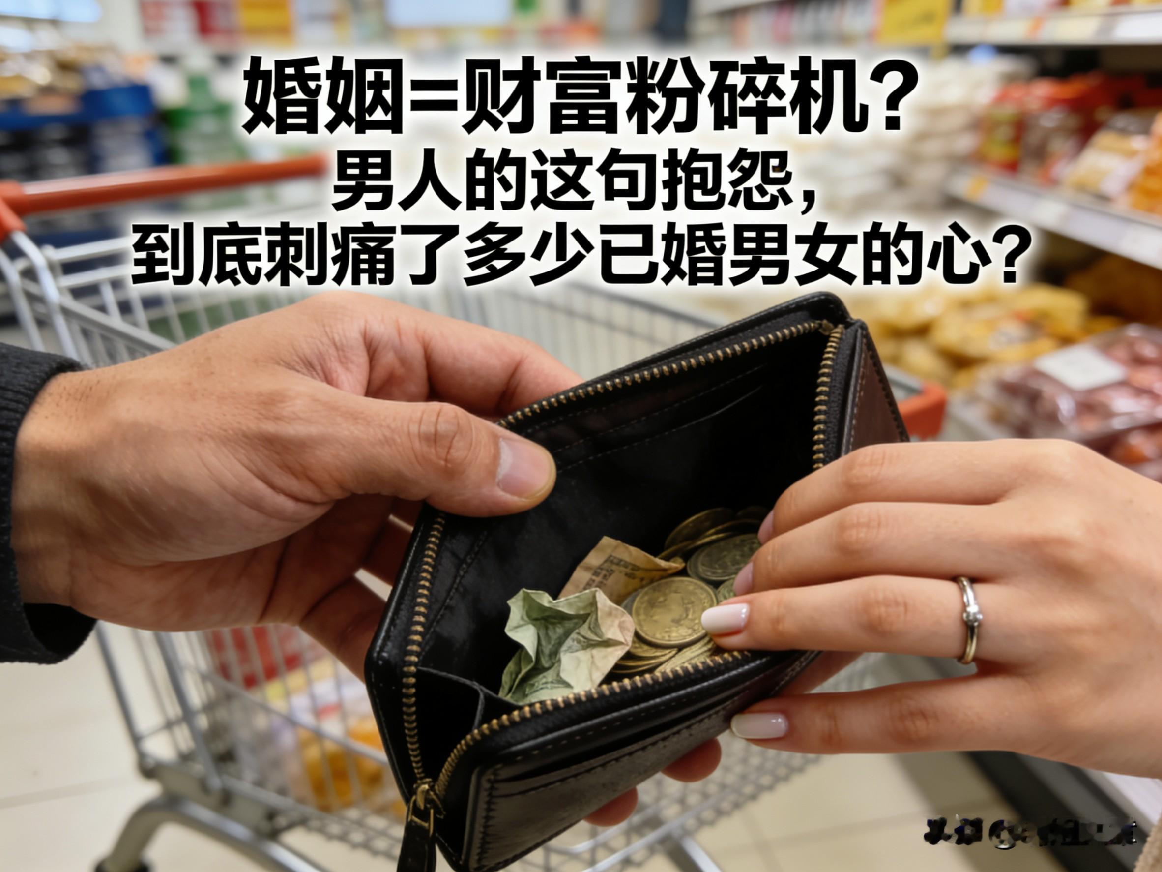 婚姻=财富粉碎机？男人的这句抱怨，到底刺痛了多少已婚男女的心？   打...