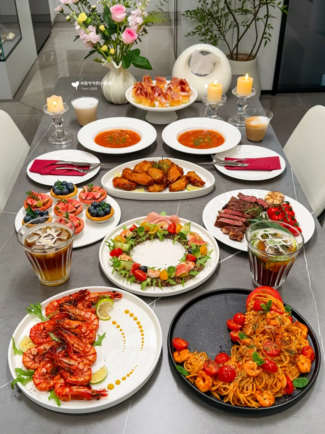 七夕晚餐灵感🌹仪式感真的不贵
