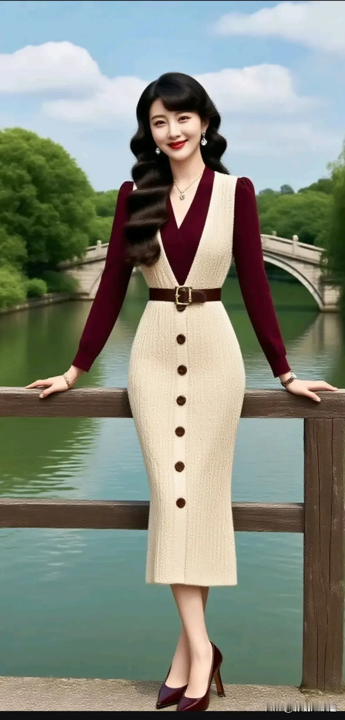 减龄少女感穿搭谁能不爱！春天的“温柔少女系”就很不错。鹅黄色针织衫搭高...