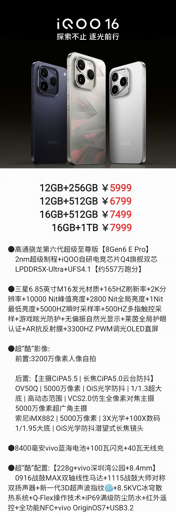 iQOO16新品发布会 | 一图看懂