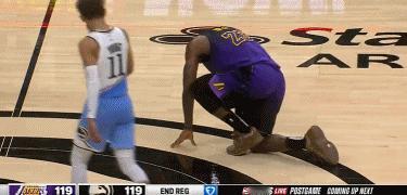 詹姆斯：浓眉我给你跪了！  湖人对阵老鹰。到手的胜利，被浓眉毁了！  ...