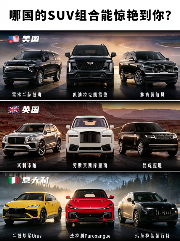 哪国的SUV组合能惊艳到你？