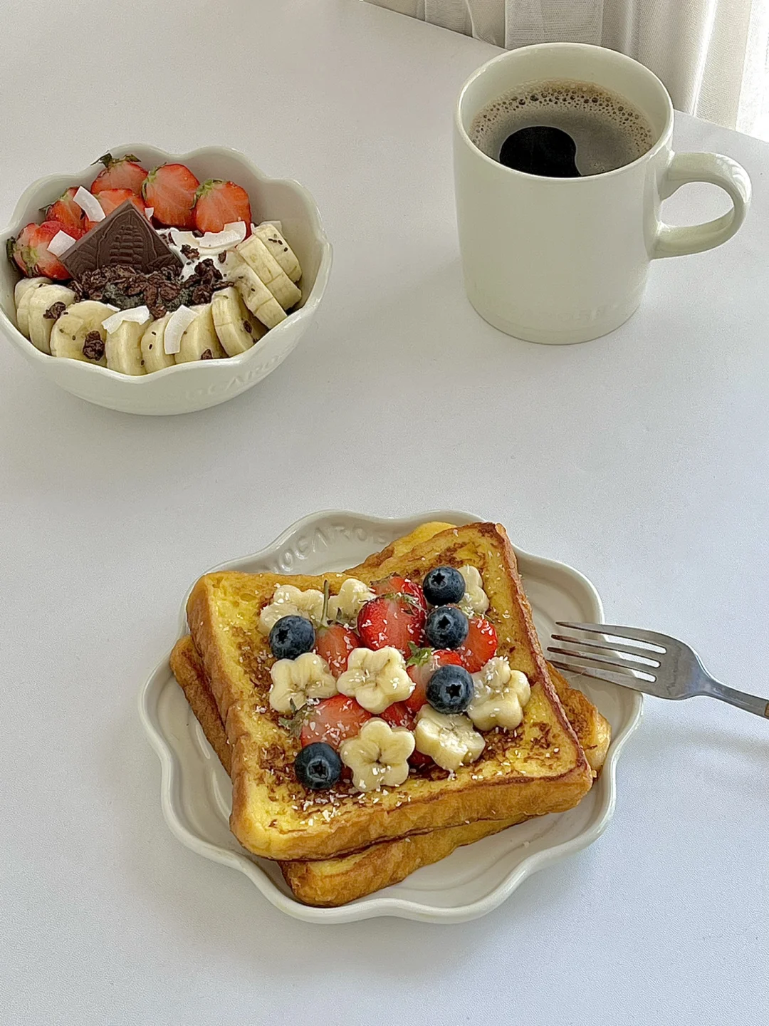 ☀️工作日早餐｜法式水果吐司&水果酸奶碗😋