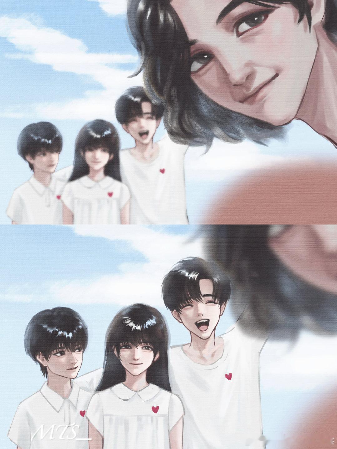 #一颗苹果by孟还[超话]#  幸福的合照～ ​