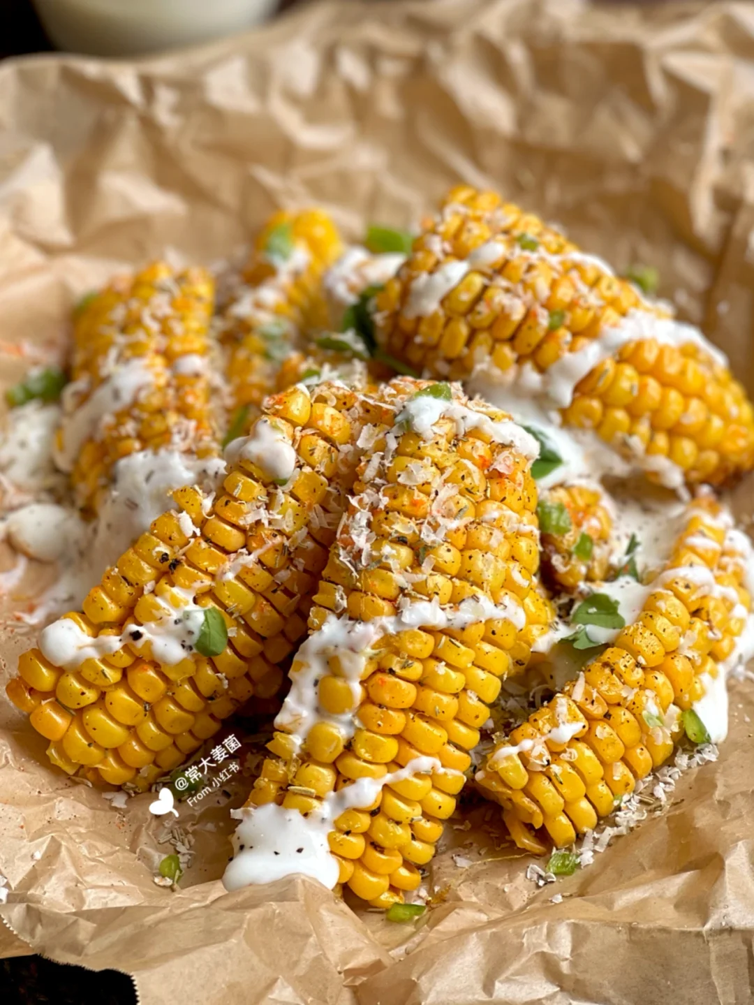 焦香甜❗️🇮🇳异域风味烤玉米&低卡酸奶酱