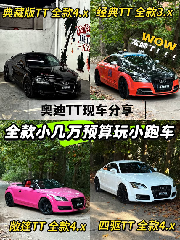 全款3w➕就能开的奥迪TT小跑车！太帅了！