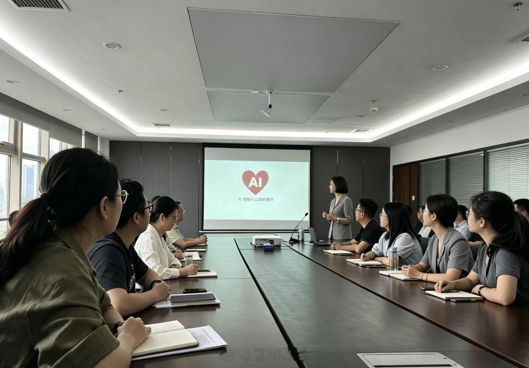 9月4日下午 ，鄞州劳模工匠学院组织开展9月份“甬工强技”人工智能培训系列课程，走进首南街道宁波市鄞州区金融控股有限公司。本次课程聚焦《DeepSeek等AI工具实战——助力高效办公降本增效》 ，通过系统学习当下主流的AI技术，帮助职工将人工智能工具赋能于日常工作之中，有效提升了职工的数字技能水 ​
