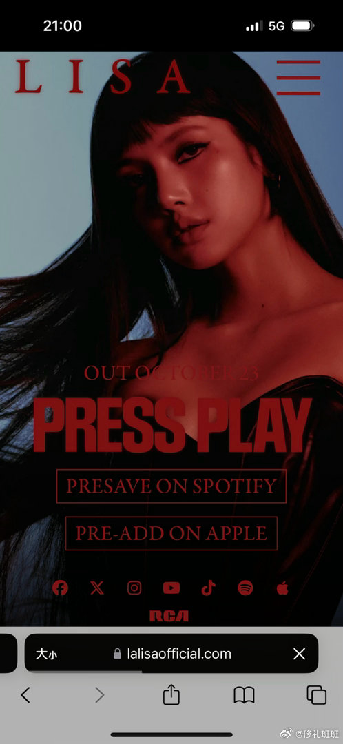 好激动#LISA[超话]# ​