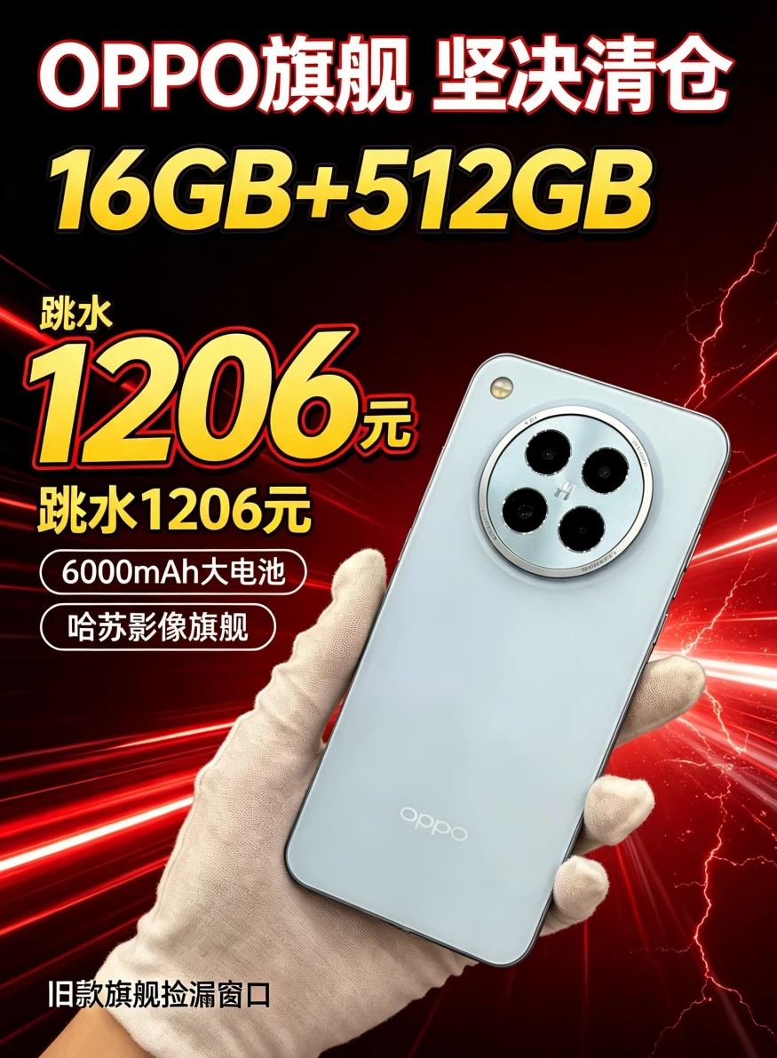 OPPO旗舰“坚决清仓”，16GB+512GB跳水1206
