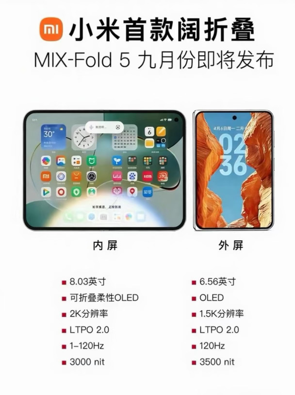 小米MIX Fold 5即将登场，爆料消息更新