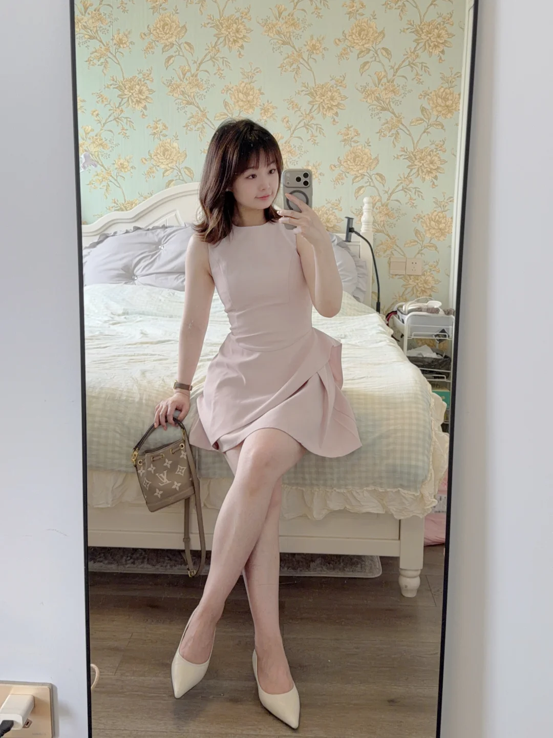 153cm48kg｜微胖千金气质小粉裙～
