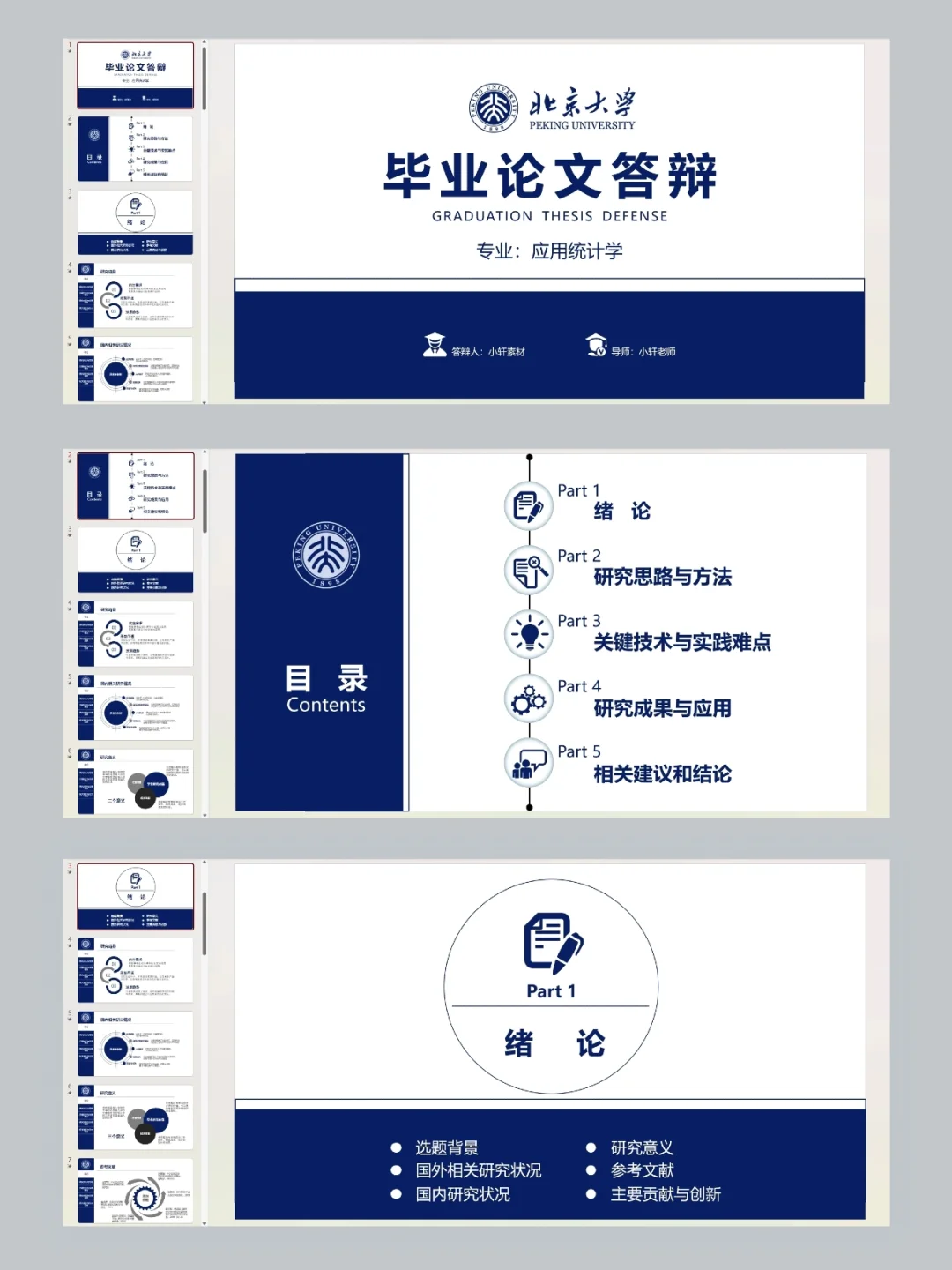 导师一眼喜欢的毕业论文答辩ppt模板🪄
