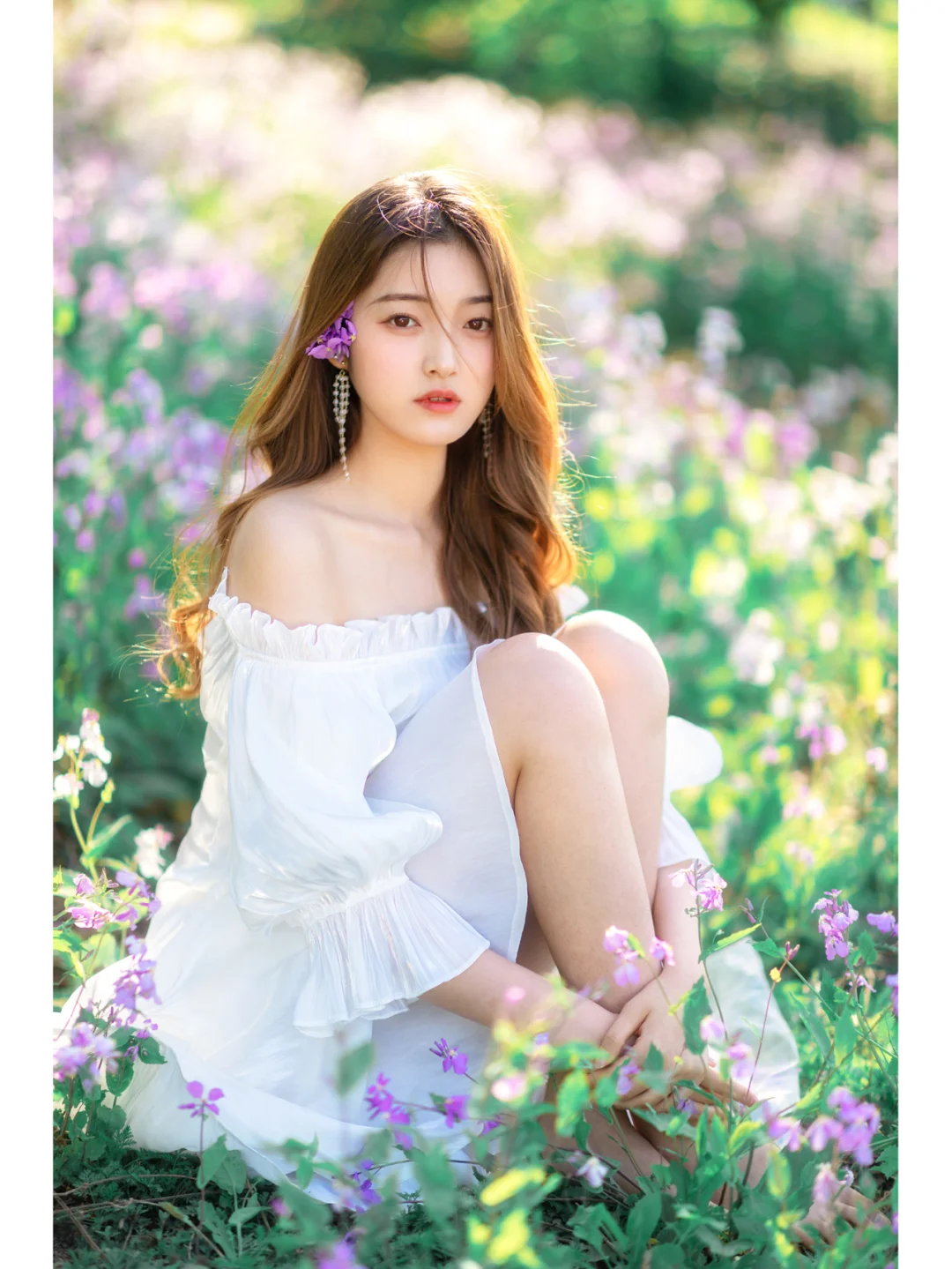 花与少女|二月兰写真|原图直出相机参数分享
