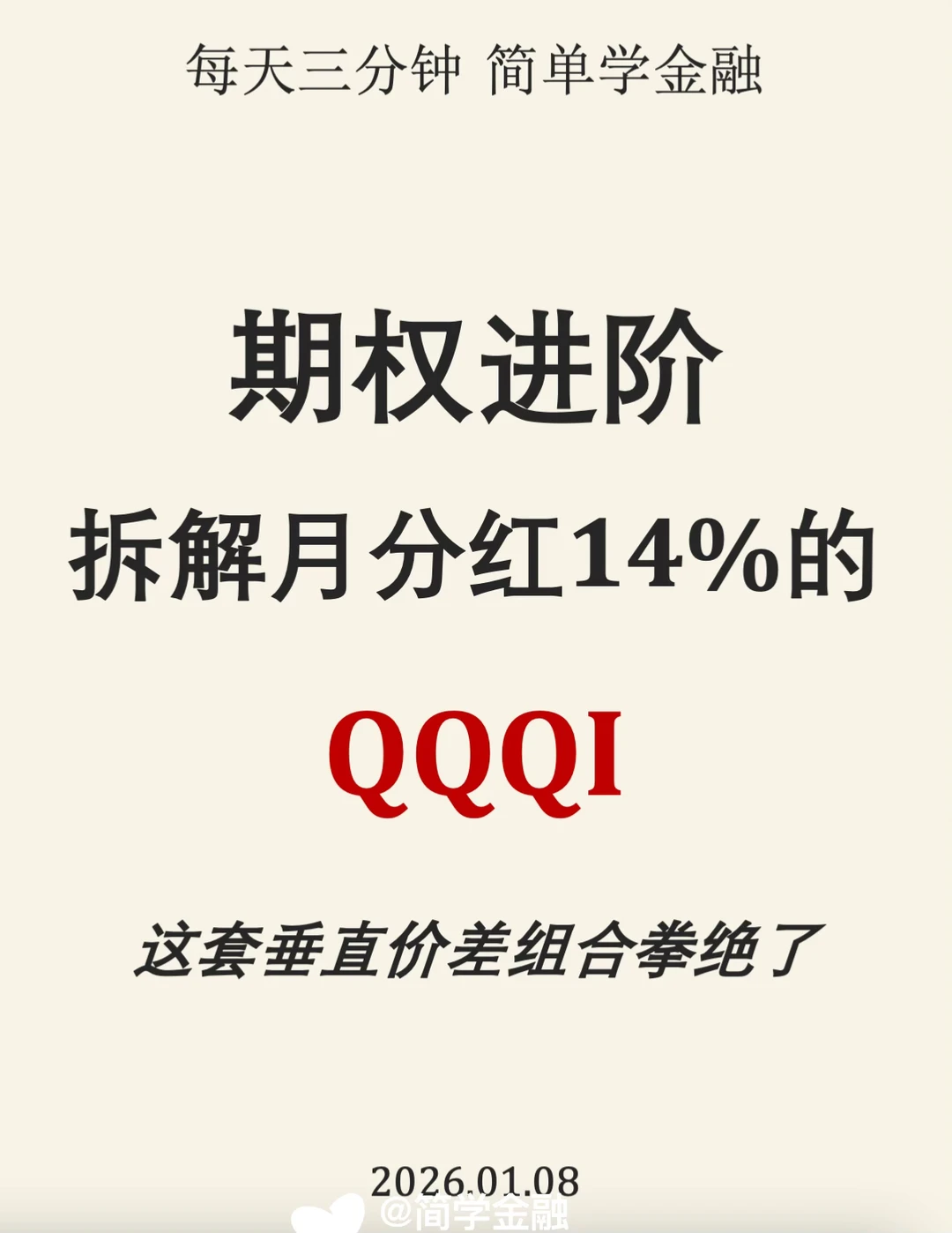 期权进阶一文拆解月分红14%的QQQI❗️