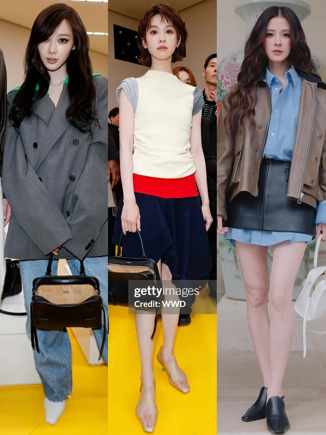 中泰韩三国女星今日同场看秀造型