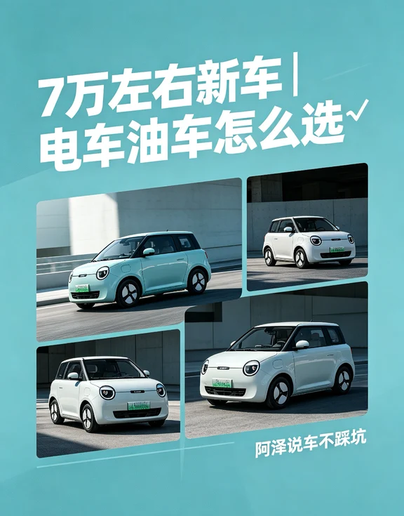 7万左右新车代步｜电车油车怎么选