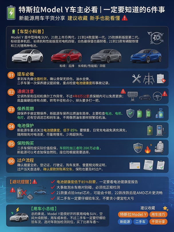 特斯拉 Model Y 通病大全 买前必看