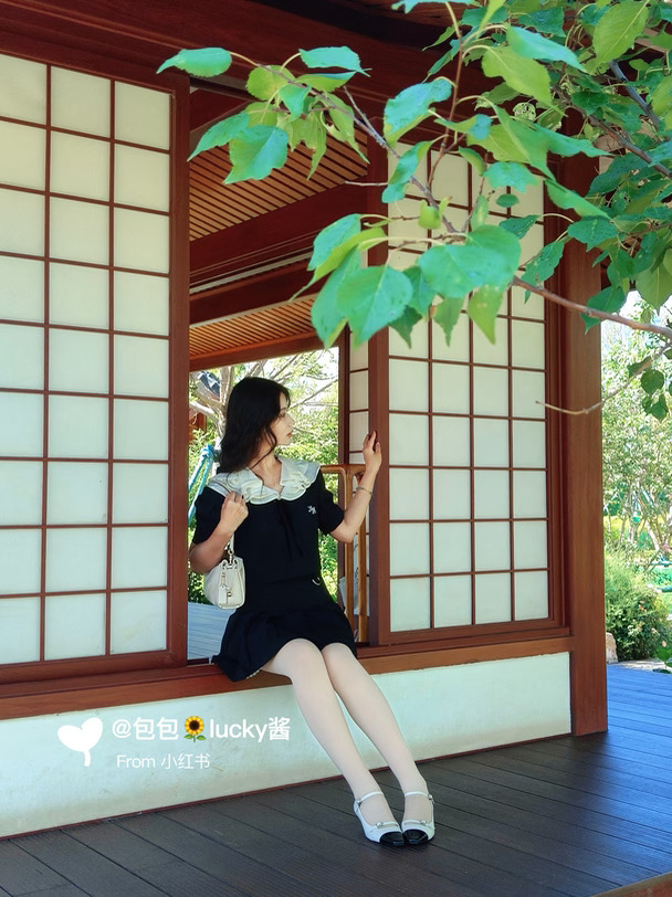 带着lilybrown打卡天津小京都⛩️日系穿搭