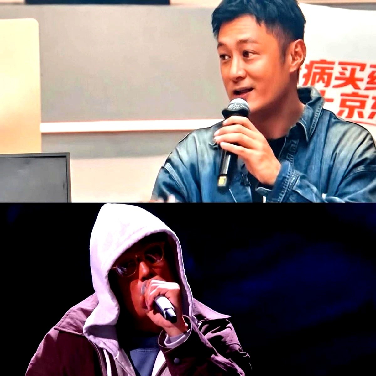 镜头推向余文乐那一秒，全场屏住了呼吸。

艾热和王以太刚把场子炸热，话筒递给角落里的余文乐。没有飙高音，没有大动作，他一开口，像放了张旧唱片，沙哑的嗓音死死踩着拍子，硬生生把说唱舞台唱出了电影质感。

就在节目开播前，舆论还在嘲讽。一个演戏的被塞进专业说唱组，摆明了是去拖后腿的凑数挂件。

结果连艾