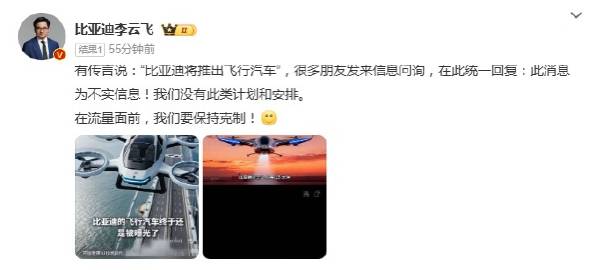 比亚迪被传计划推出飞行汽车。<br /><br />比亚迪集团品牌及公...