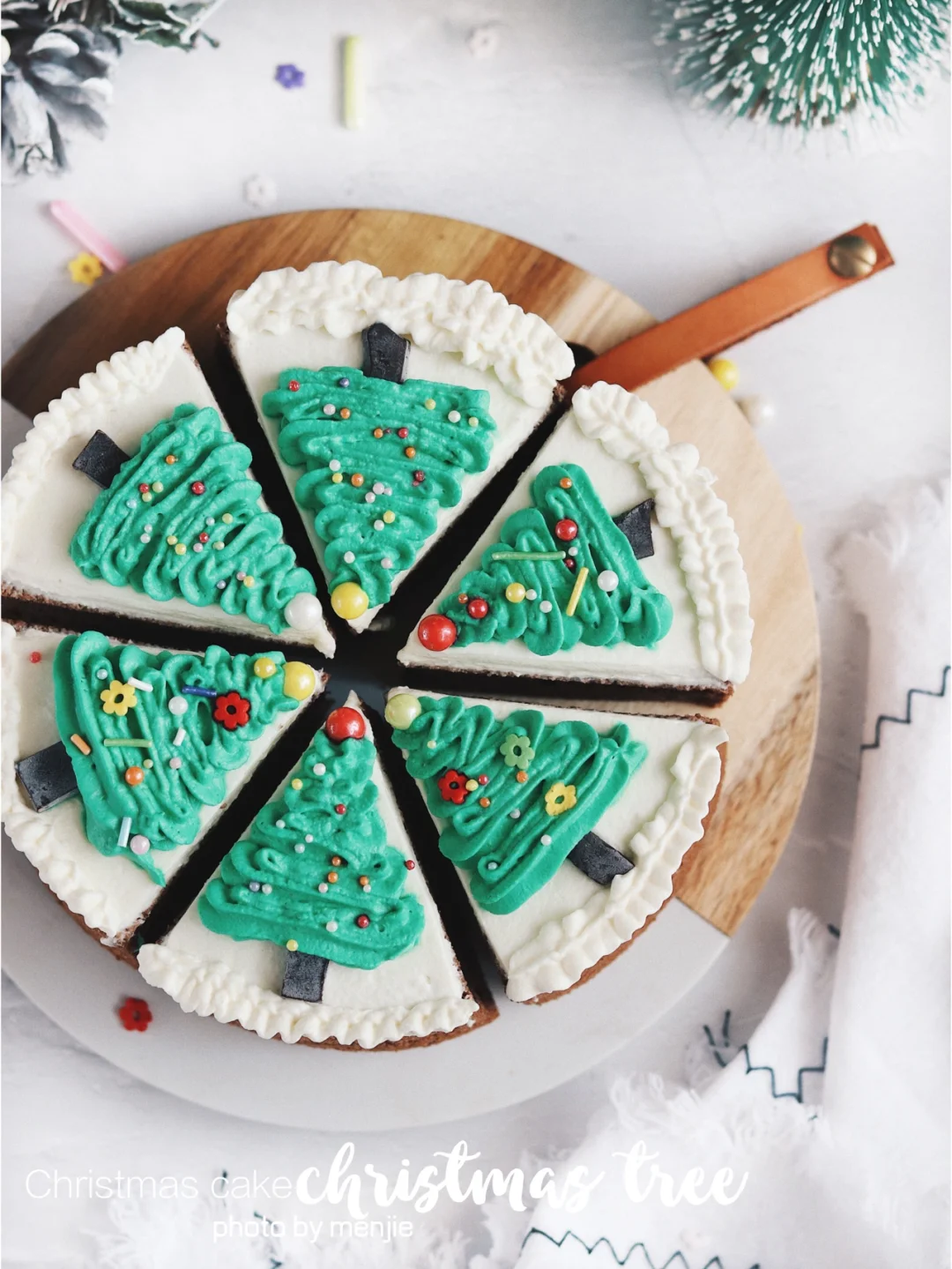 🎅🏻圣诞节蛋糕🎄自制圣诞树甜品详细教程