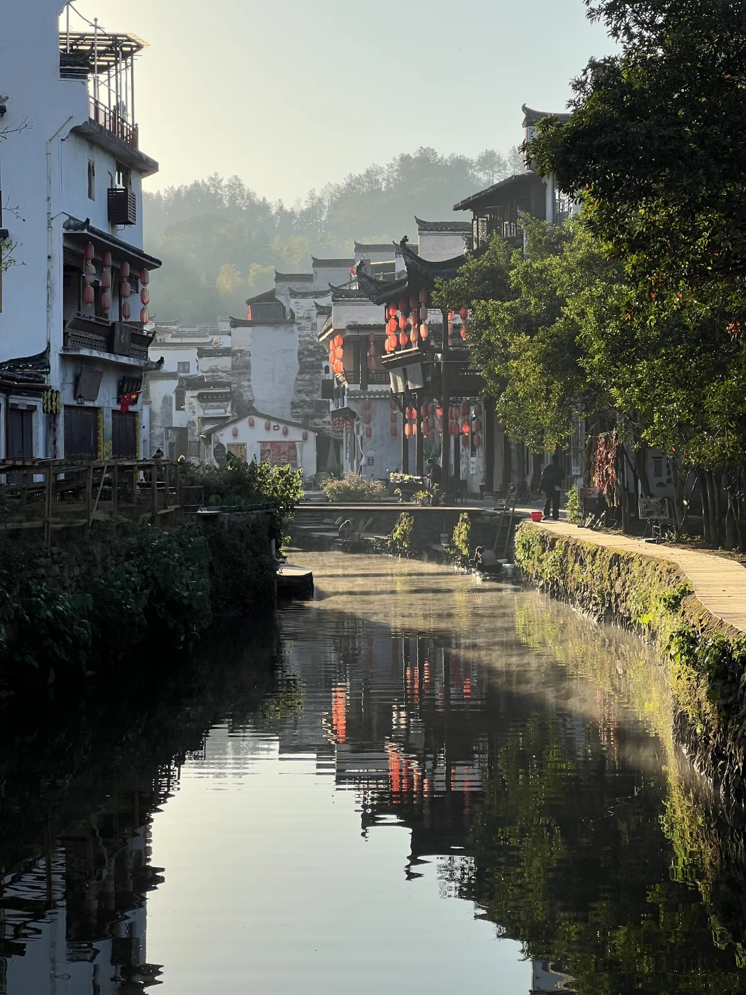 炊烟慢煮黄昏时：晨雾 小桥 人家