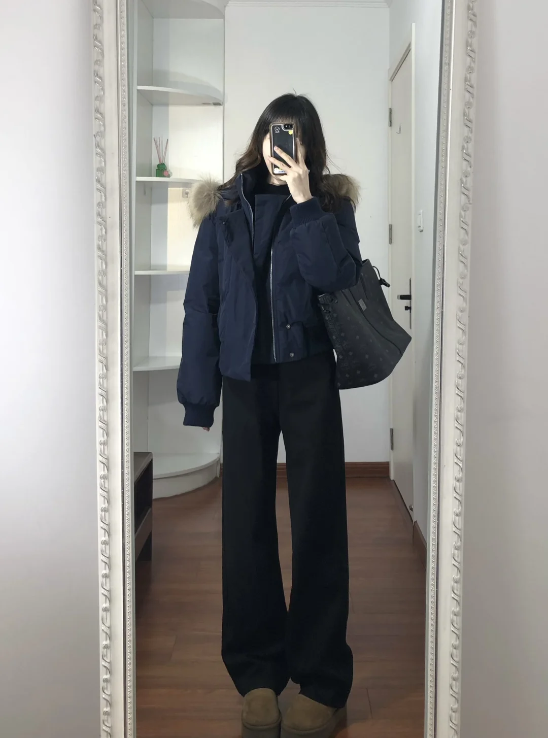 今年第一件蓝色羽绒服