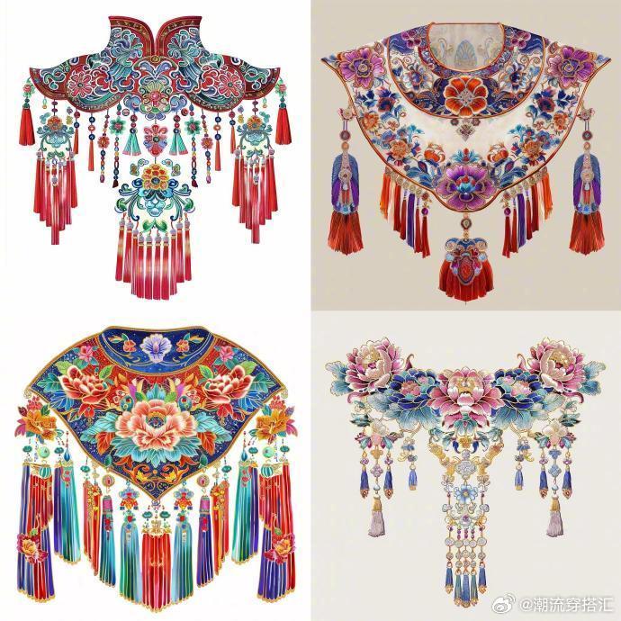 中国传统服饰图案——云肩 ​​​
