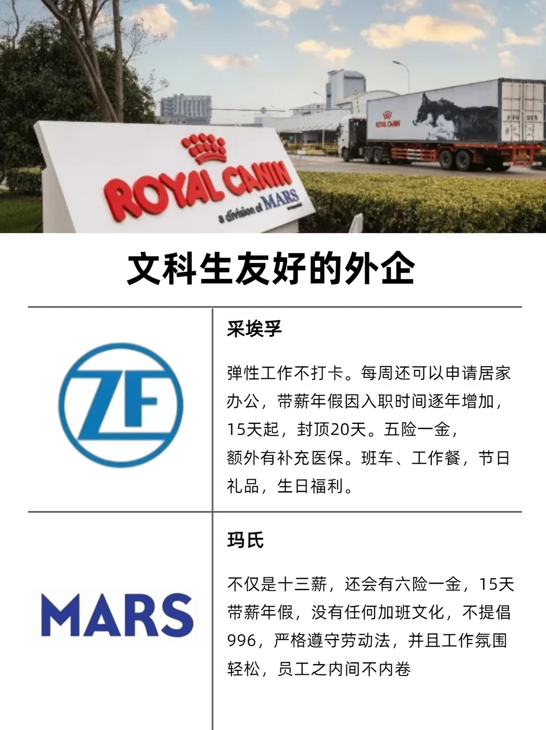 适合文科生投递的外企合集