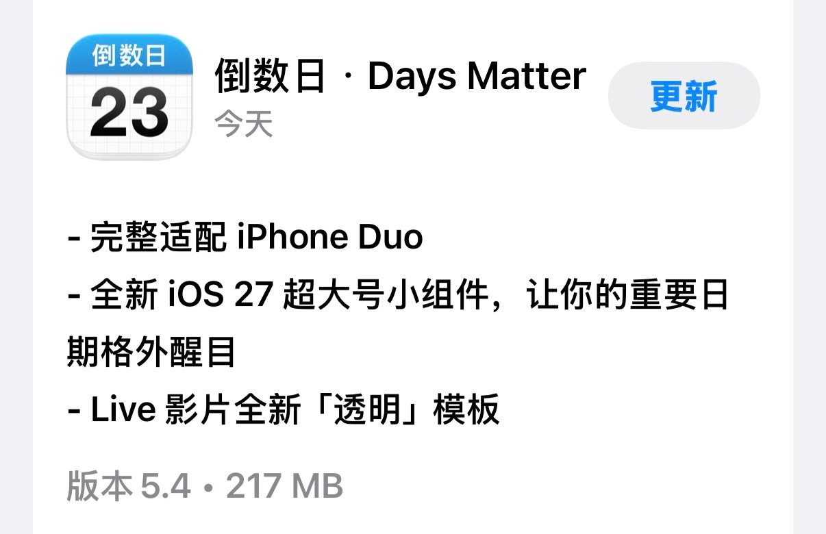 已经有app适配iPhone Duo了 ​