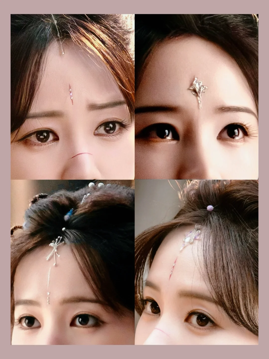 清瞳的立体额饰其实一直在变化