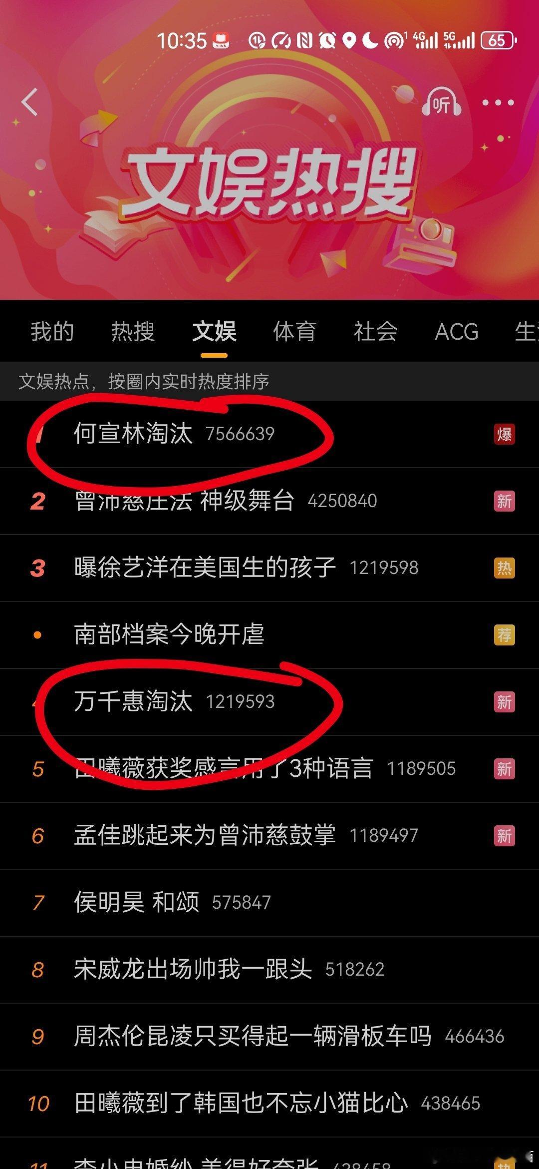 同样是淘汰，何宣林淘汰 rs爆 700多万的热度！万千惠120多w的热...