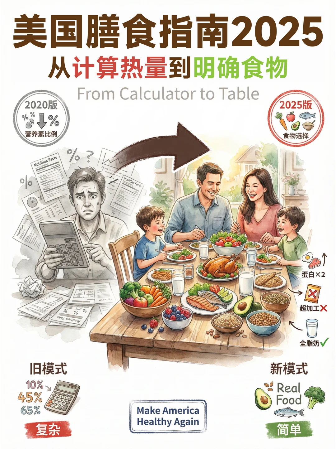 新版指南解读：多吃肉、戒加工、选真食物！