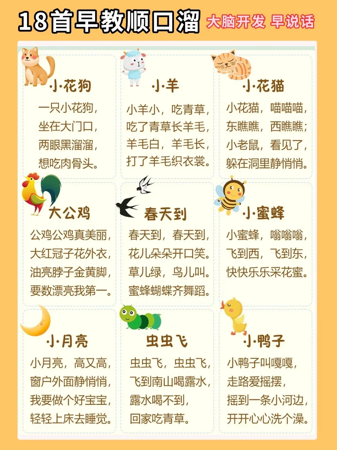 18首早教顺口溜
