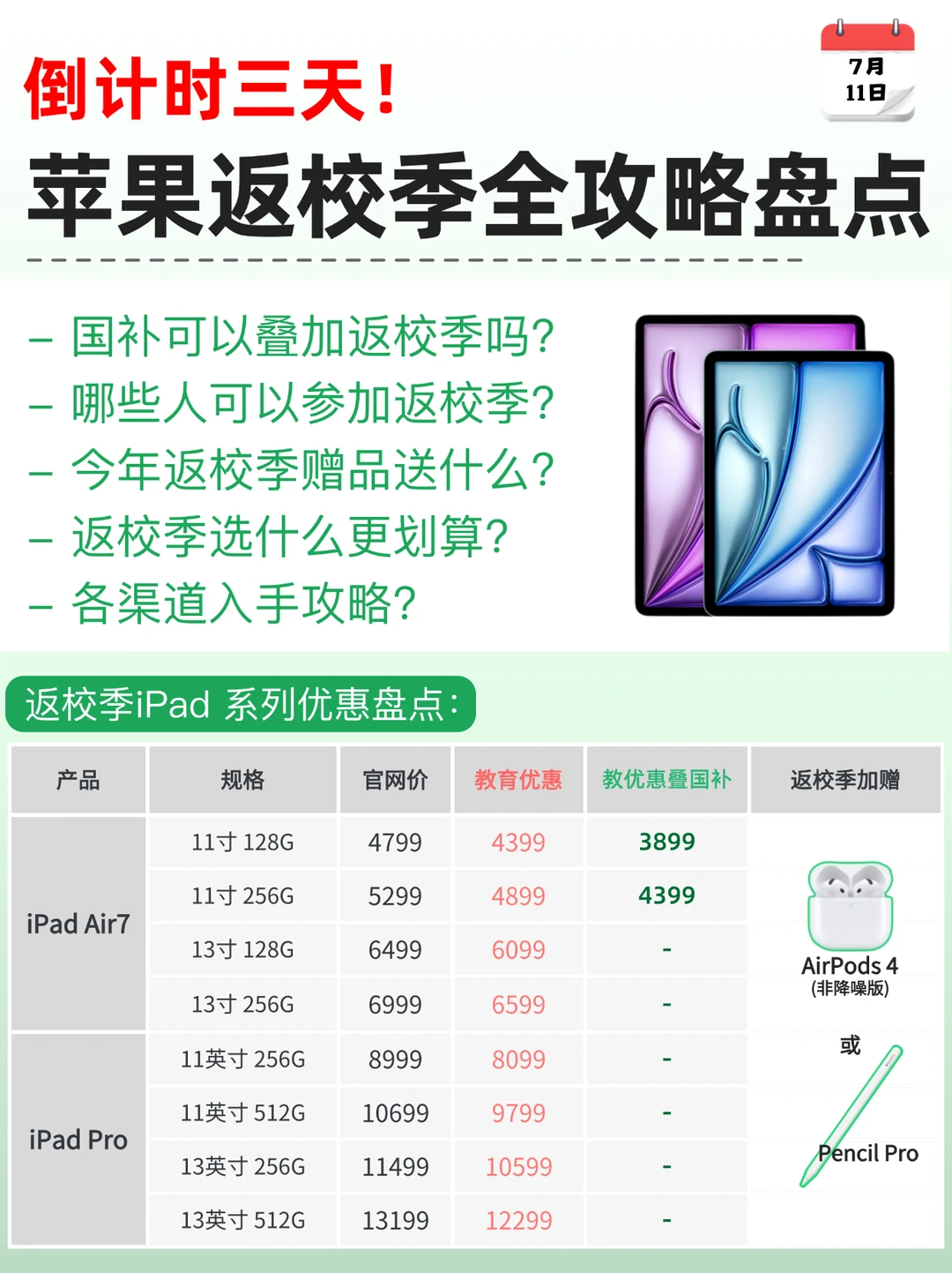 倒计时3天！苹果返校季全攻略盘点！