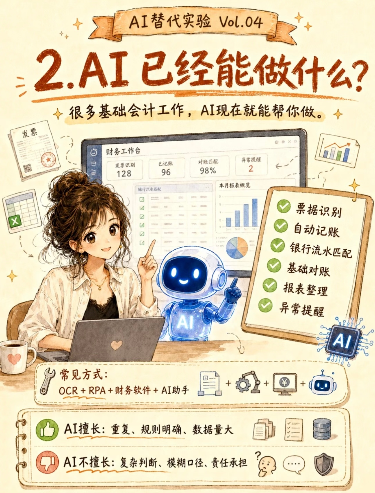 看到“会计被AI取代的概率”这个热搜，第一反应不是恐慌，而是庆幸。  ...
