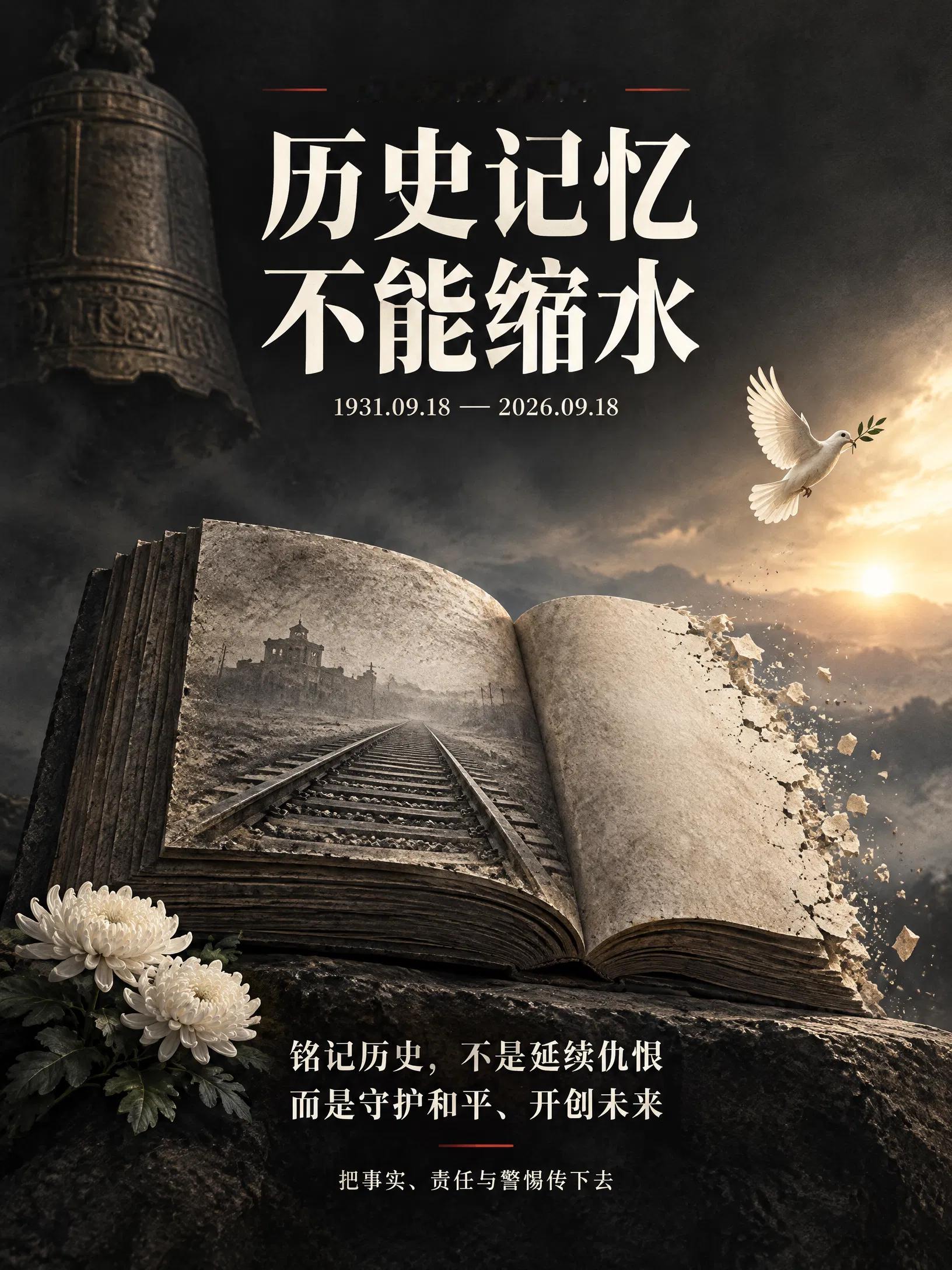 #观点#【#历史记忆不能缩水#】9月18日，历史警钟再次响起。95年前，日本军国主义蓄意制造九一八事变，发动侵华战争。14年浴血奋战，中国人民以巨大民族牺牲赢得抗战胜利。铭记历史，不是延续仇恨，而是守护和平、开创未来。#九一八事变95周年# 
然而，日本右翼继续淡化侵略，把扩军包装成“不得已”。
 ​
