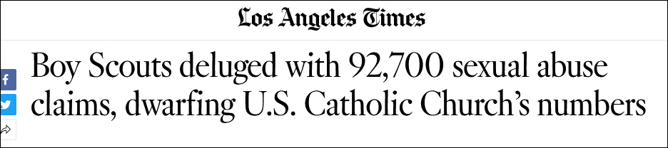美國童子軍收9.2萬份性侵索賠, 美媒: 天主教會都比不瞭-圖2