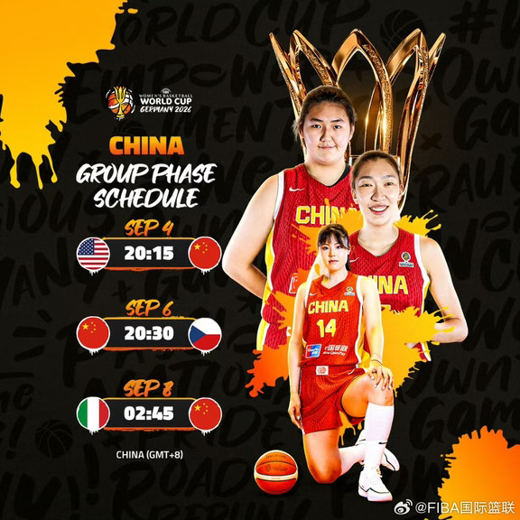 2026女篮世界杯 中国队赛程