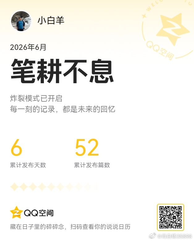 2026年6月6日，星期六。农历丙午马年四月二十一。今天早上天阴，下小...