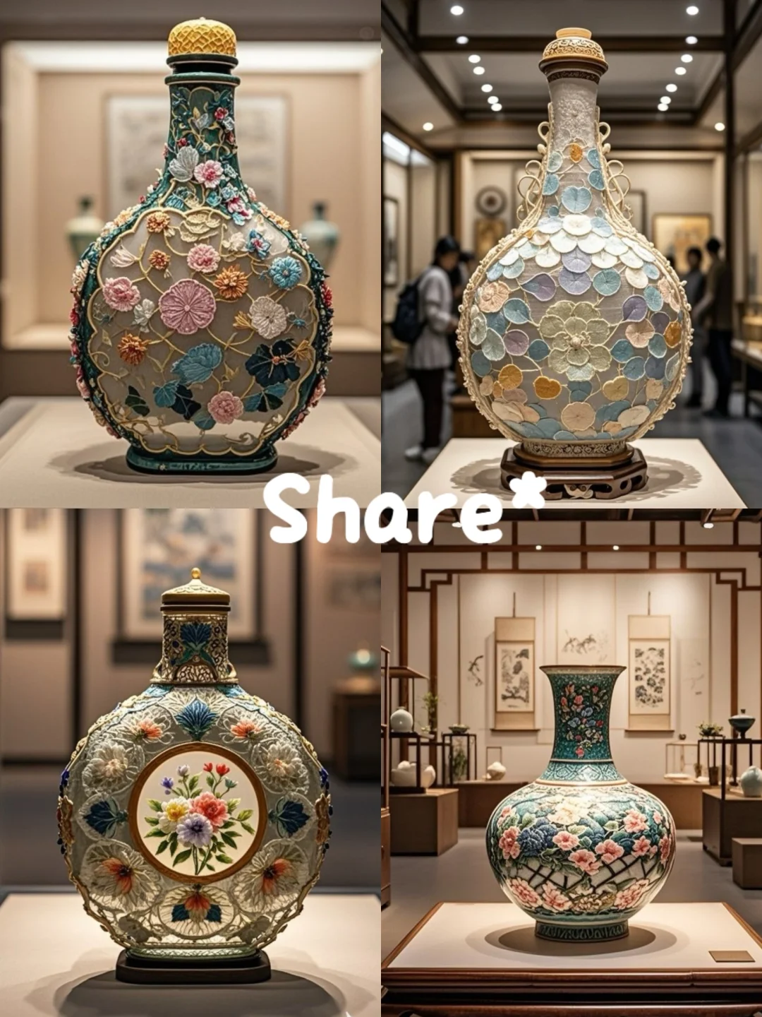 Share🎧陶瓷❓刺绣｜如果瓷与绣会说话…