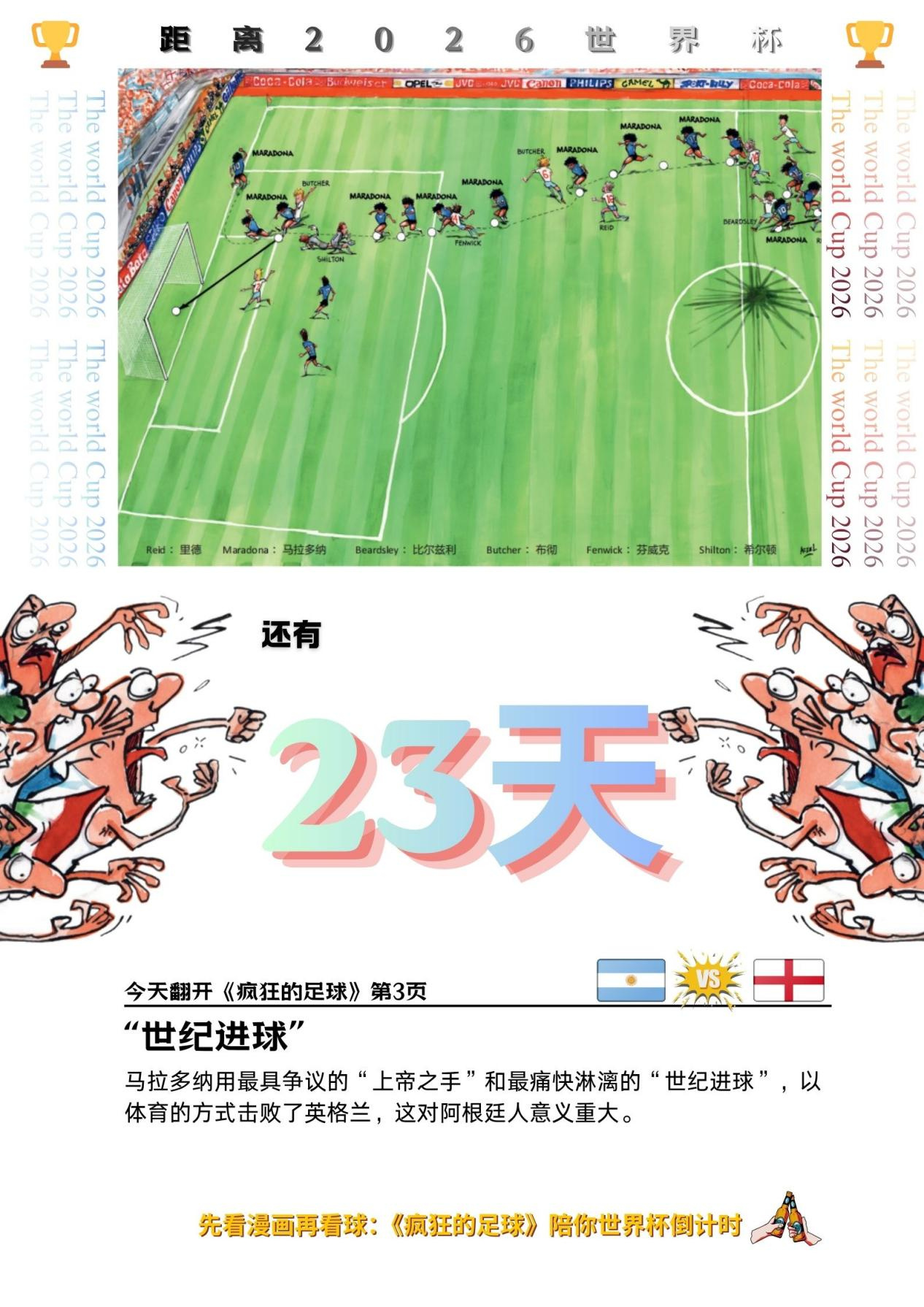 ⚽ 距离2026世界杯还有23天。今天翻开《疯狂的足球》第3页——那一...