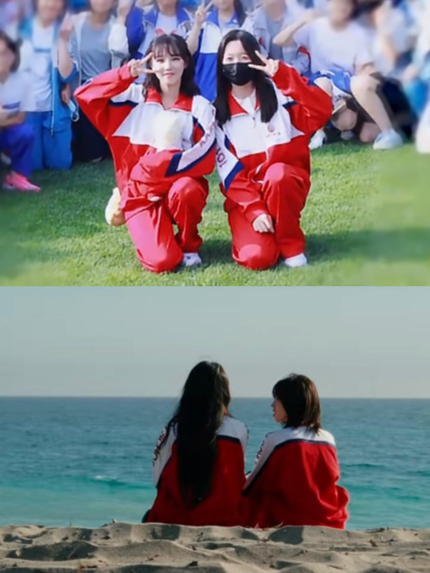 #宋雨琦[超话]#  
太好哭了 雨琦mv最后一段是穿着母校校服和自己年少最好的朋友一起拍的😣小狗一直都是一个重情重义的人呀🥹🥹长达10年之久的友谊99呀#宋雨琦第二张迷你专辑二十七# ​