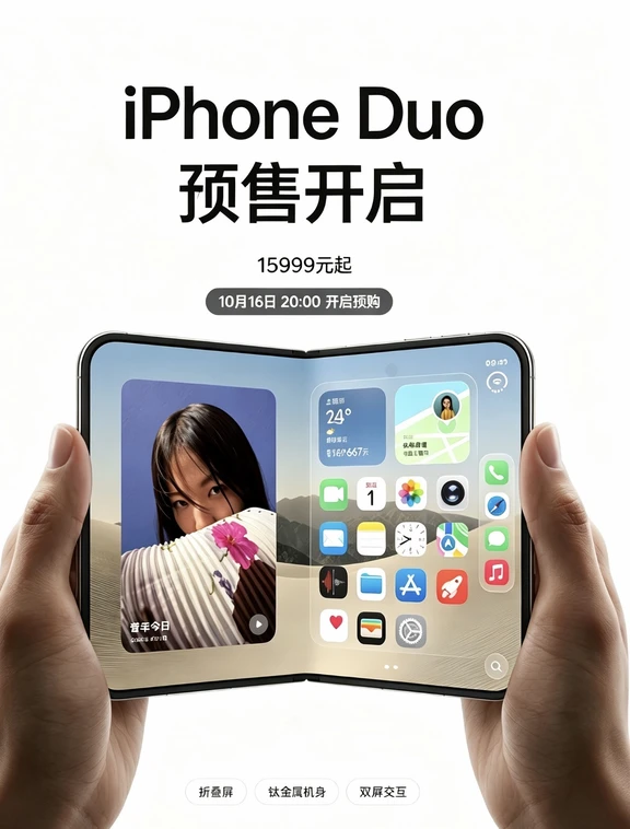 ✨苹果折叠iPhone Duo预售开启！